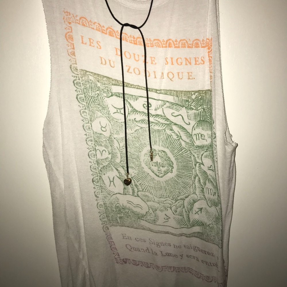 Zodiac sign light tank top